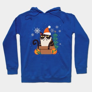 Grumpy Christmas Cat. Christmas Cat 2024 Hoodie